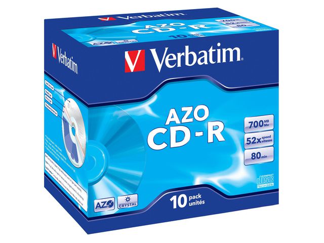 CD-R VERBATIM AZO 700MB 10/fp