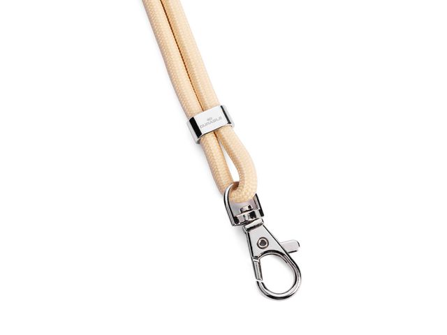 Nyckelband rPET karbinhake beige 10/fp