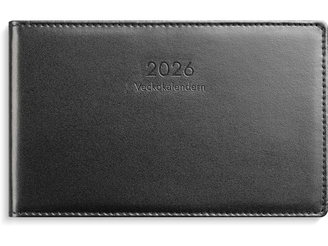 Veckokalender 2026 skinn svart