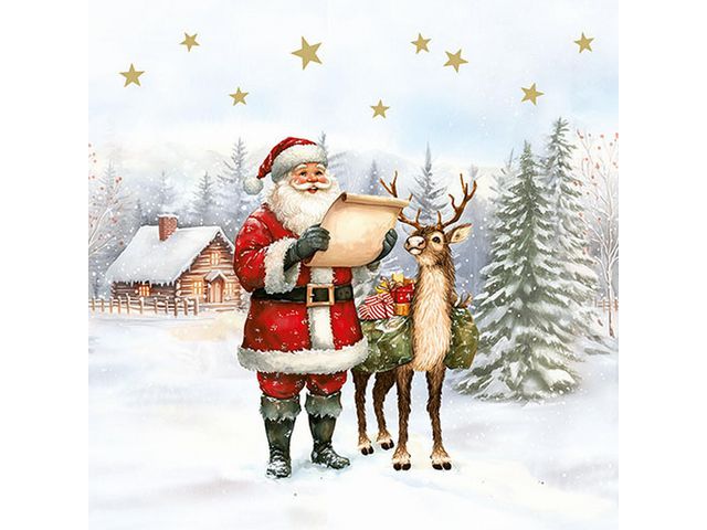Servett Dear Santa 3-lags 33x33cm 20/fp