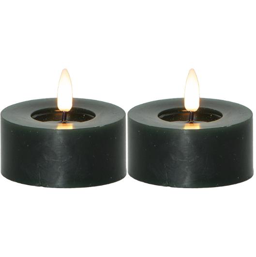 Värmeljus STAR T LED 7x5,5cm grön 2/fp