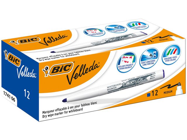 Whiteboardpenna BIC Velleda 1741 blå